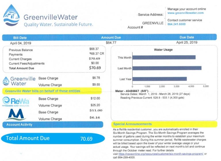 greenville water authority bill pay