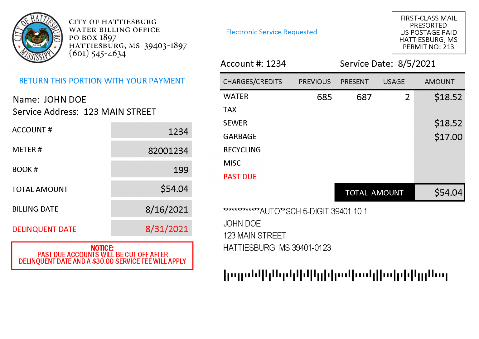 pay plantation water bill